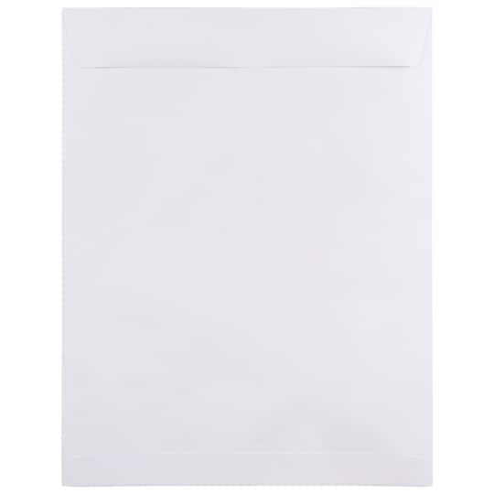 JAM Paper 12" x 15.5" White Open End Catalog Commercial Envelopes
